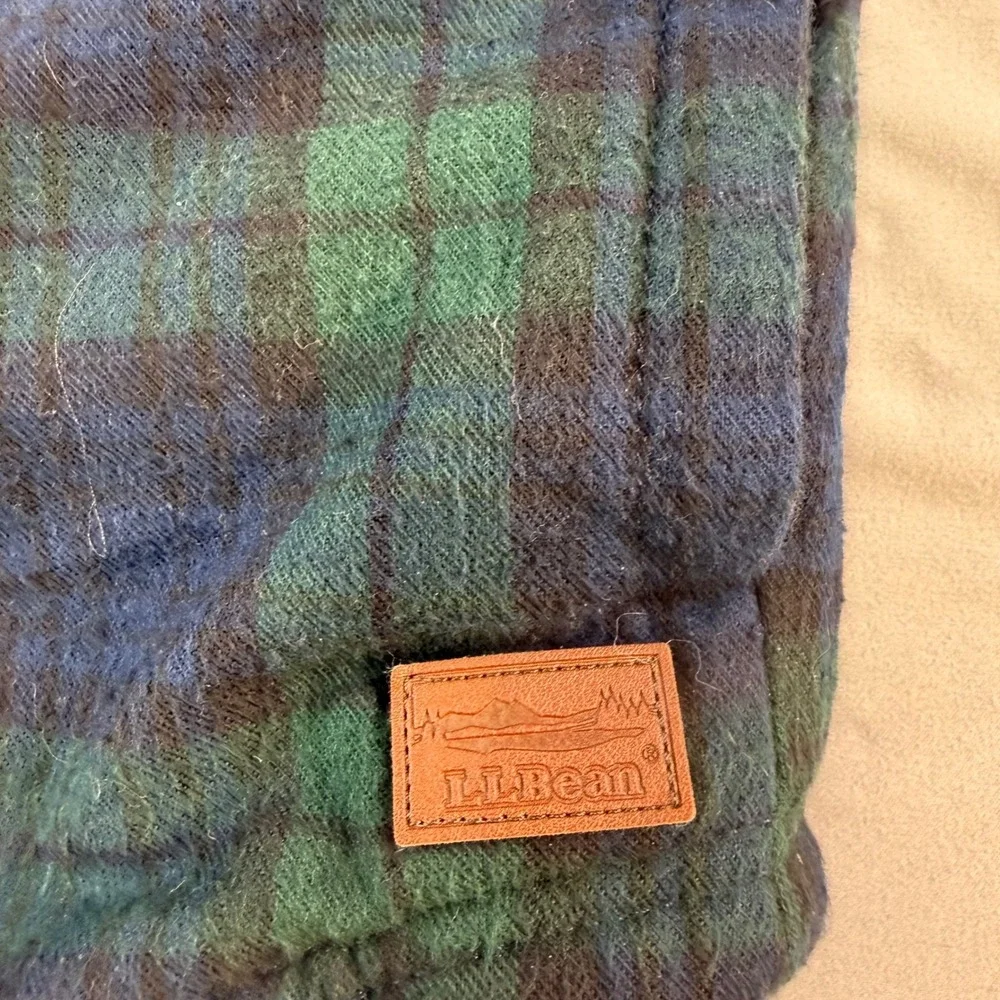 LLBean Plaid‎ Sherpa Lined Flannel Shirt Jacket Men's XXL Tall Blue Green WOW!!!